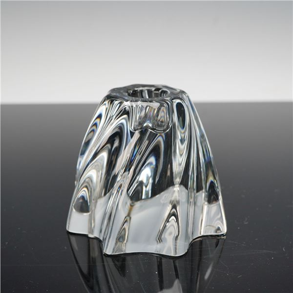 Baccarat Crystal Candle Holder, Bamboo Tors Swirl