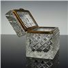 Image 5 : 2pc Crystal Cut Bowl and Lidded Box