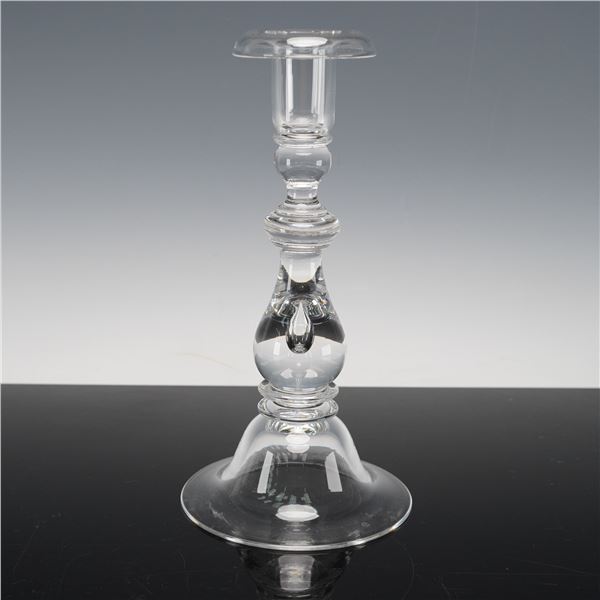 Steuben Clear Crystal Candle Holder, Teardrop