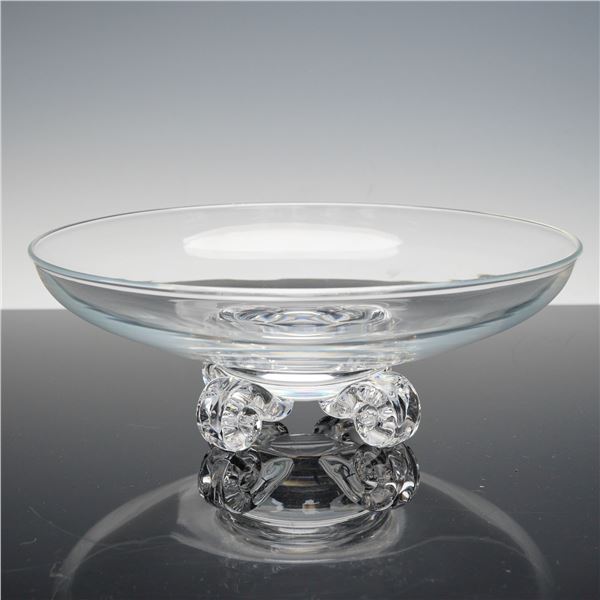 Steuben Crystal Center Bowl with Four Air-Twist Feet
