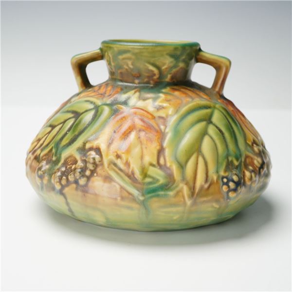 Roseville Pottery Double Handled Blackberry Vase