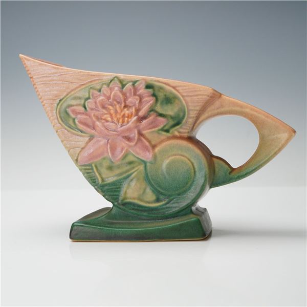 Roseville Pottery Pink Green Cornucopia, Water Lily