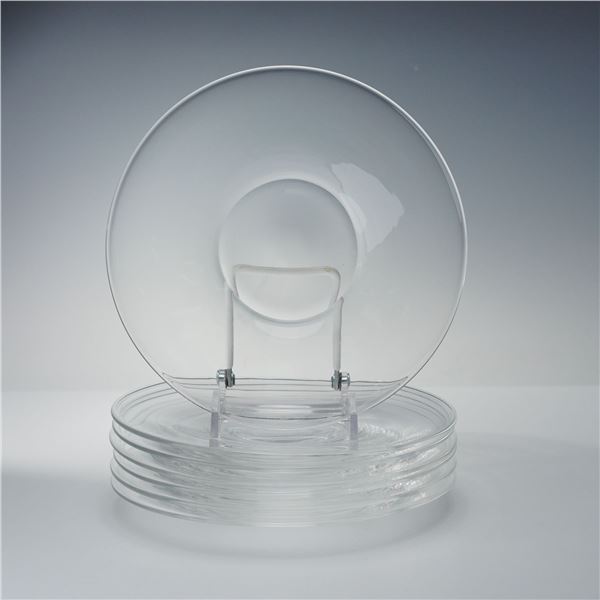 7pc Steuben Crystal Salad Plates