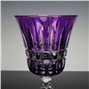 Image 2 : 4pc Crystal Wine Glasses, Amethyst Colored