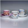 Image 1 : 5pc Antique Porcelain Mustache Cups and Saucers