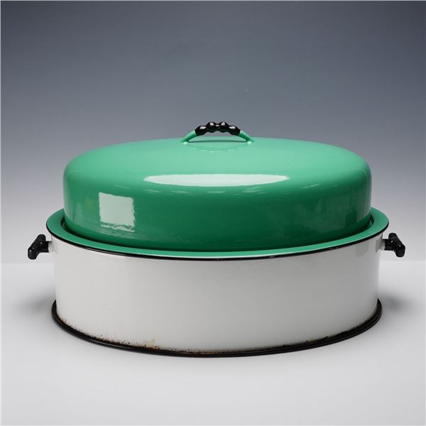 Vollrath Kook King Ware Green Enamelware Roasting Pan