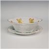 Image 1 : 2pc French Porcelain Oyster Plate and Romanian Reticulated Bowl
