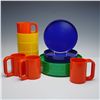Image 1 : 16pc Massimo Vignelli for Heller Multicolor Plastic Bowls, Mugs, and Plate