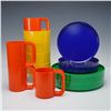 Image 1 : 16pc Massimo Vignelli for Heller Multicolor Plastic Bowls, Mugs, and Plates