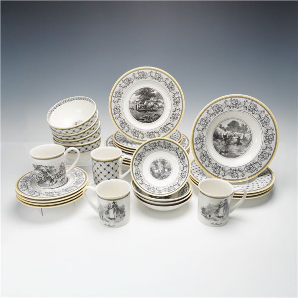 28pc Villeroy & Boch Audun Ferme Dinnerware Set, Service for 4