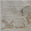 Image 2 : 9pc Floral Cutwork Embroidered Linen Tablecloth and Placemat Set