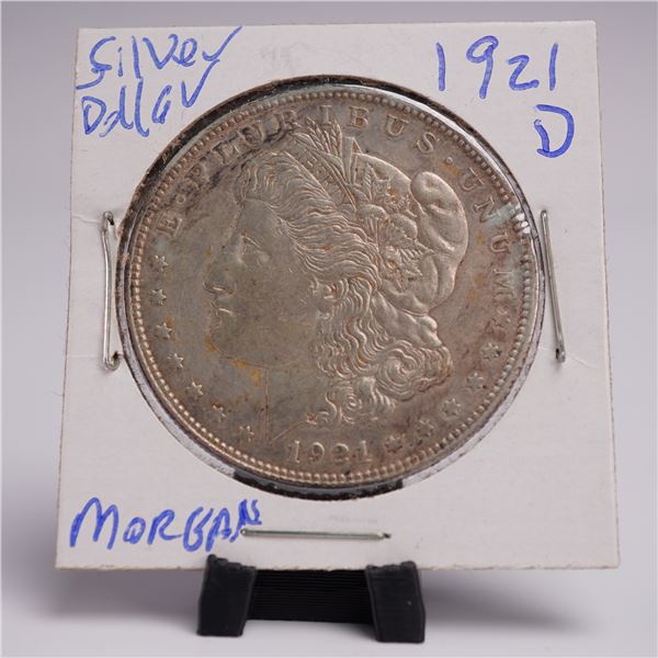 1921-D Morgan Dollar Silver One Dollar Coin