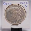 Image 1 : 1922-S Peace Dollar Silver One Dollar Coin