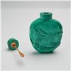Image 4 : Chinese Carved Malachite Bird Design Snuff Bottle