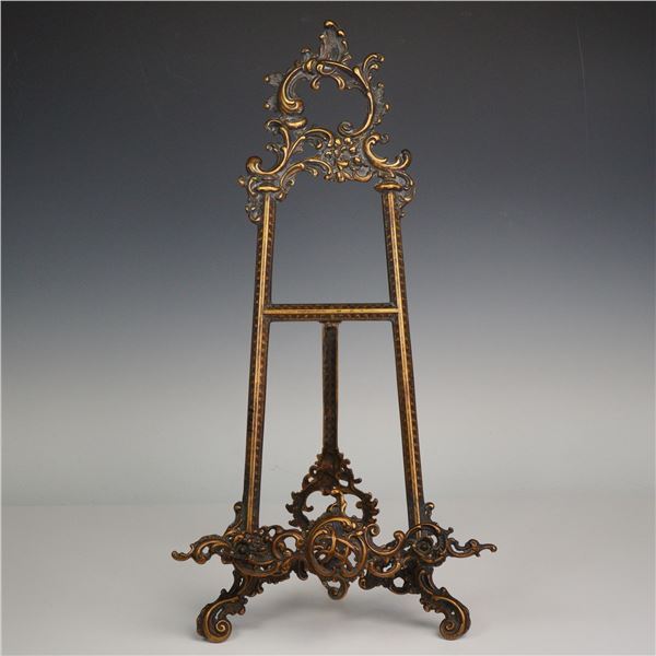 Ornate Victorian Brass Tabletop Easel