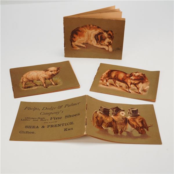 4pc Antique Advertising Shoe Booklets - Phelps, Dodge & Palmer Co.
