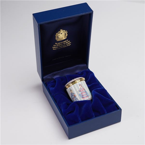 Halcyon Days Enamels Decorative Box with Georgian Figures