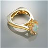 Image 1 : 14k Gold Opal and 0.25ctw Diamond Ring