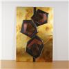 Image 2 : Style of Stephen Chun, Mid Century Modern Brass & Copper Wall Sculpture