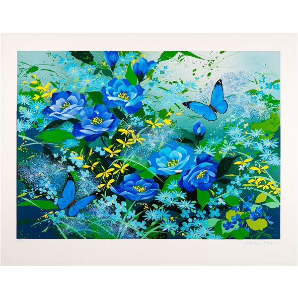 Tatsuo Ito, Serigraph on Paper, Butterflies, Signed & Numbered