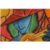 Image 3 : Original Framed Pastel on Paper, Abstract Cubist Musician, Signed