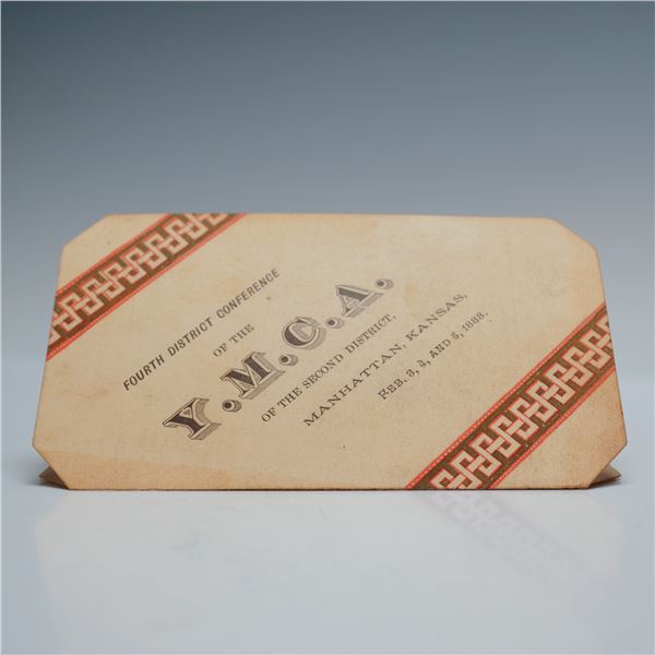 Antique YMCA Conference Program, 2nd District, Second District