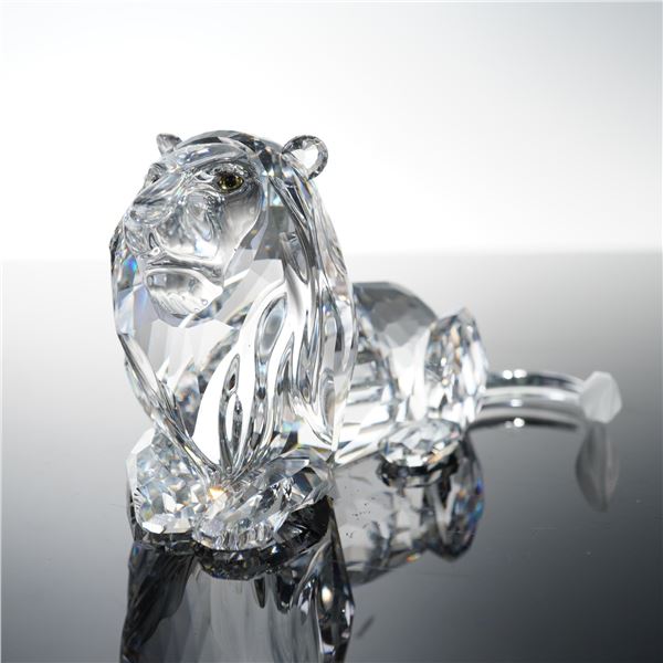 Swarovski Crystal Figurine with Base, Lion