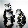 Image 2 : Pair of Swarovski Crystal Panda Figurines, Rare Encounters Mother and Baby
