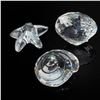 Image 1 : 3pc Swarovski Crystal Renewal Gift Figurines, Starfish, Scallop, Top Shell