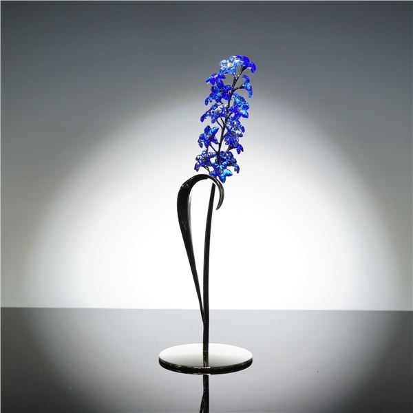 Swarovski Crystal Paradise Flower Sculpture, Dindori Sapphire