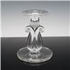Image 2 : Steuben Clear Crystal Candle Holder, Scroll-Shaped Stem