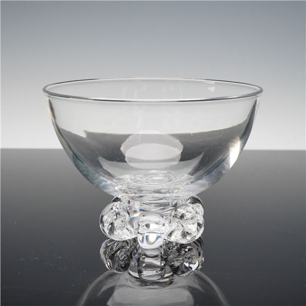 Steuben Crystal Footed Bowl with Six Lobed Feet