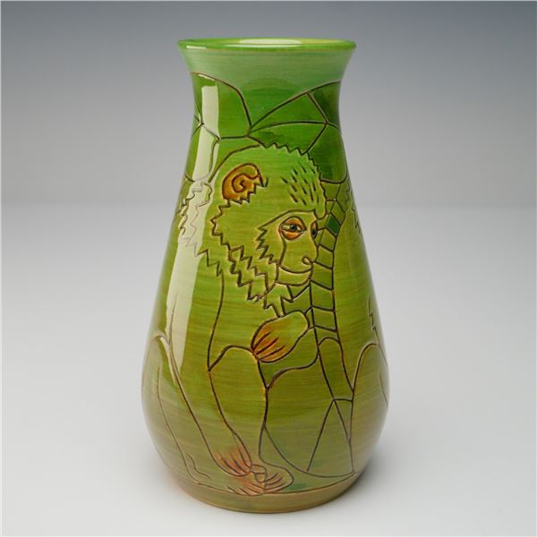 Dennis Chinaworks Bud Vase, Monkey Design