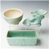 Image 3 : 3pc McCoy Pottery Aqua Glaze Planter and Vases