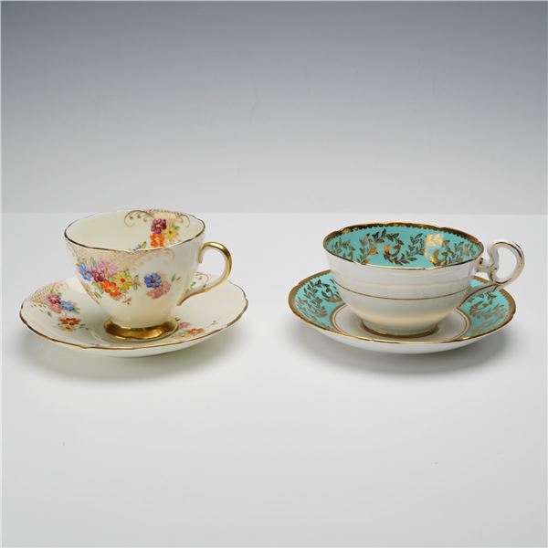 4pc Royal Grafton and E.B Foley Teacup and Saucer Sets