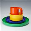Image 2 : 16pc Massimo Vignelli for Heller Multicolor Plastic Bowls, Mugs, and Plates