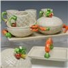 Image 4 : 17pc Fitz and Floyd Porcelain Breakfast Set for Six, Kitchen Harvest