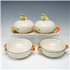 Image 7 : 17pc Fitz and Floyd Porcelain Breakfast Set for Six, Kitchen Harvest