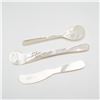 Image 7 : 4pc Mother of Pearl Natural Shell Plate and Utensil Set