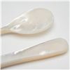 Image 8 : 4pc Mother of Pearl Natural Shell Plate and Utensil Set