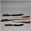 Image 3 : Lewis, Rose & Co. 5 Piece Stag Horn Cutlery Set with Case