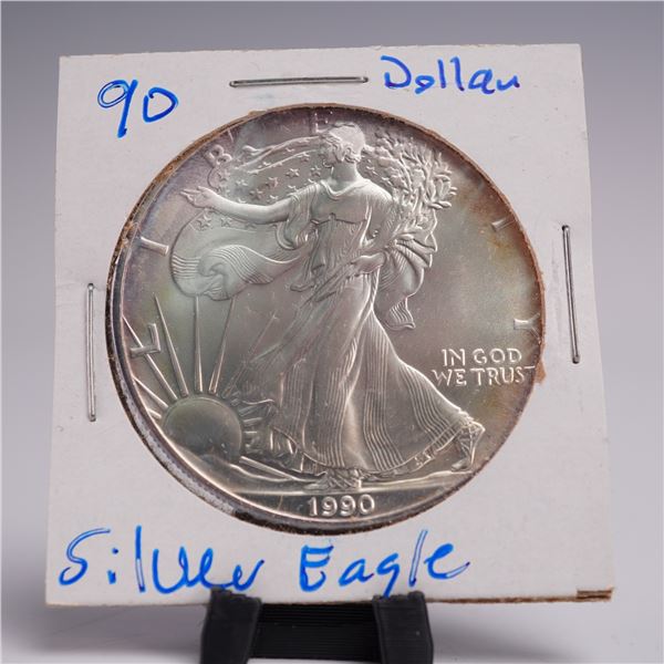 1990 American Silver Eagle One Dollar Coin