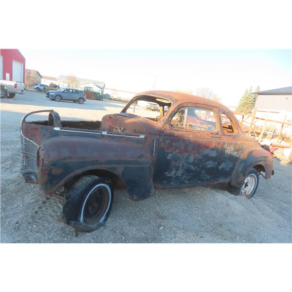 Early-1940s Dodge Coupe Body and Chassis (No Engine, No TOD)