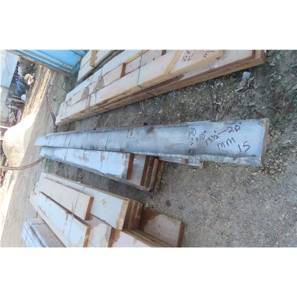 Fourteen 2" x 10" Boards, 13 1/2'–20'