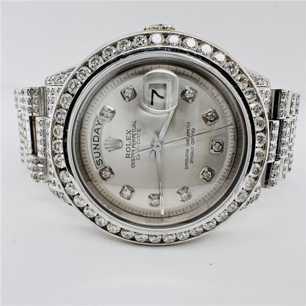 Rolex Day-Date President 36mm White Gold w/ Custom Diamonds