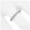 Image 6 : Platinum 0.77 ctw Channel Princess Diamond Milgrain Eternity Stackable Band Ring