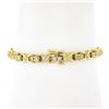Image 2 : 6.5" 14k Yellow Gold 2.30 ctw Prong Set Diamond Covered Polished Link Bracelet