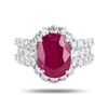 Image 2 : 4.62 ctw Ruby and 2.13 ctw Diamond Platinum Ring
