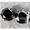 Image 2 : 14K WHITE GOLD 2.3CT BLACK DIAMOND EARRINGS