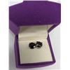 Image 4 : 14K WHITE GOLD 2.3CT BLACK DIAMOND EARRINGS